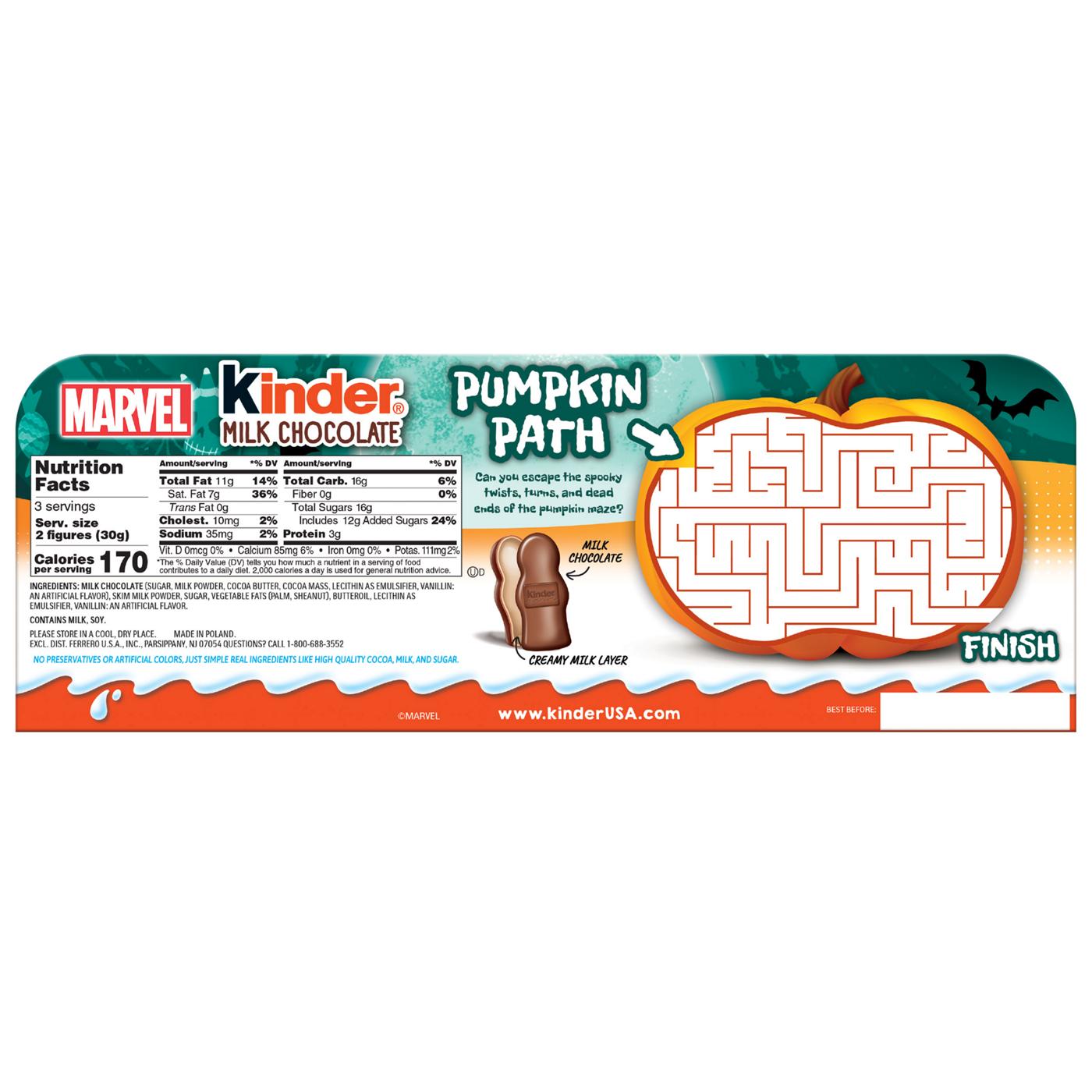 Kinder Hollow Milk Chocolate Marvel Figures Halloween Candy; image 3 of 3