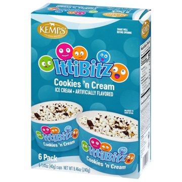 Kemps IttiBitz Cookies 'n Cream Ice Cream Cups