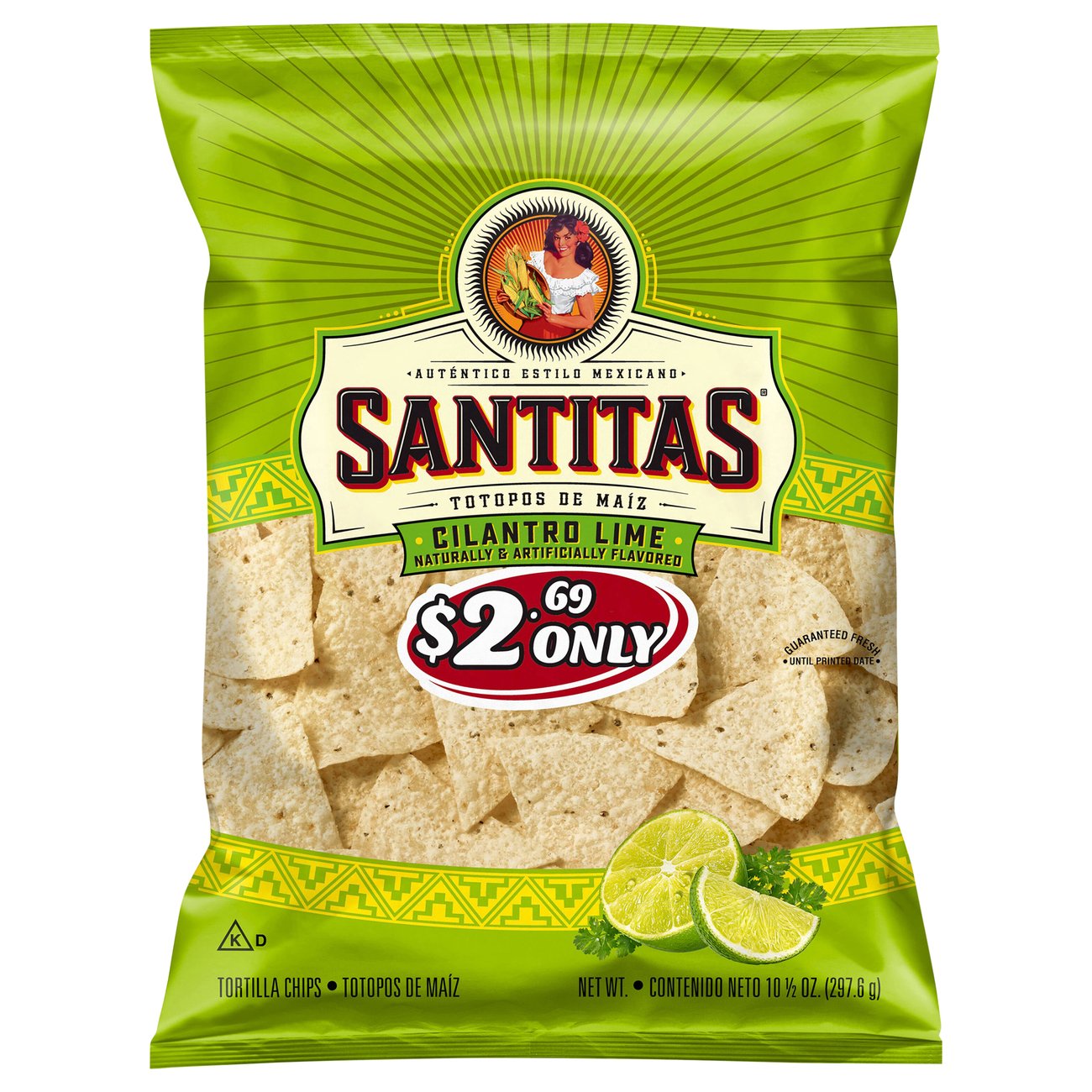 SANTITAS Cilantro Lime Tortilla Chips - Shop Chips At H-E-B