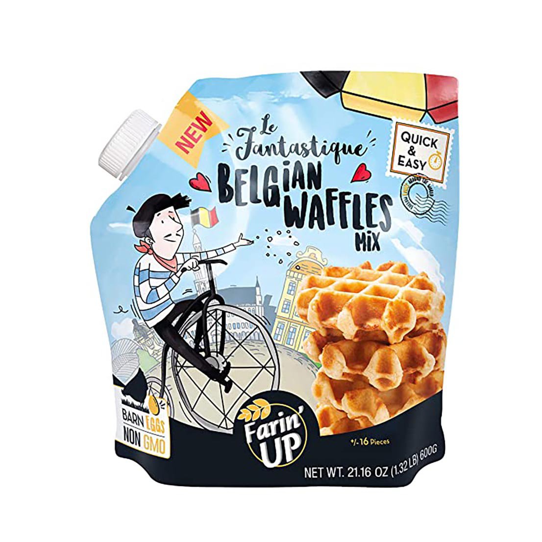 Farin' Up Belgian Waffle Mix Shop Pancake mixes at HEB