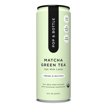 Pop & Bottle +Reishi & Maitake Matcha Green Tea Oat Milk Latte