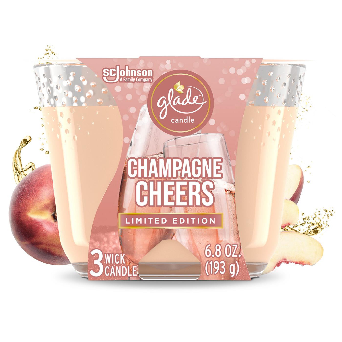 Glade Champagne Cheers 3 Wick Candle; image 1 of 2