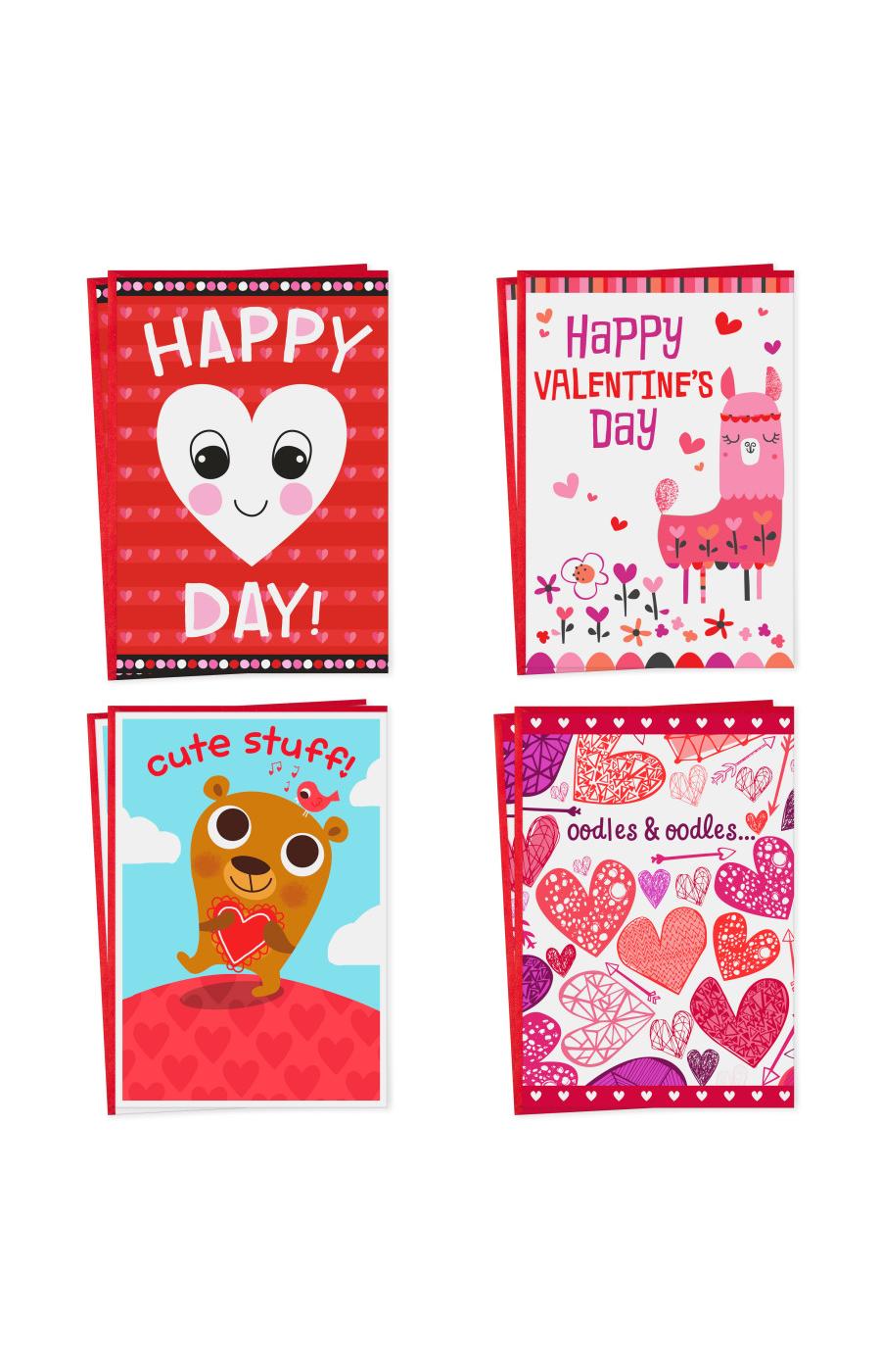 Hallmark Assorted Animals Valentine's Day Cards with Envelopes for Kids