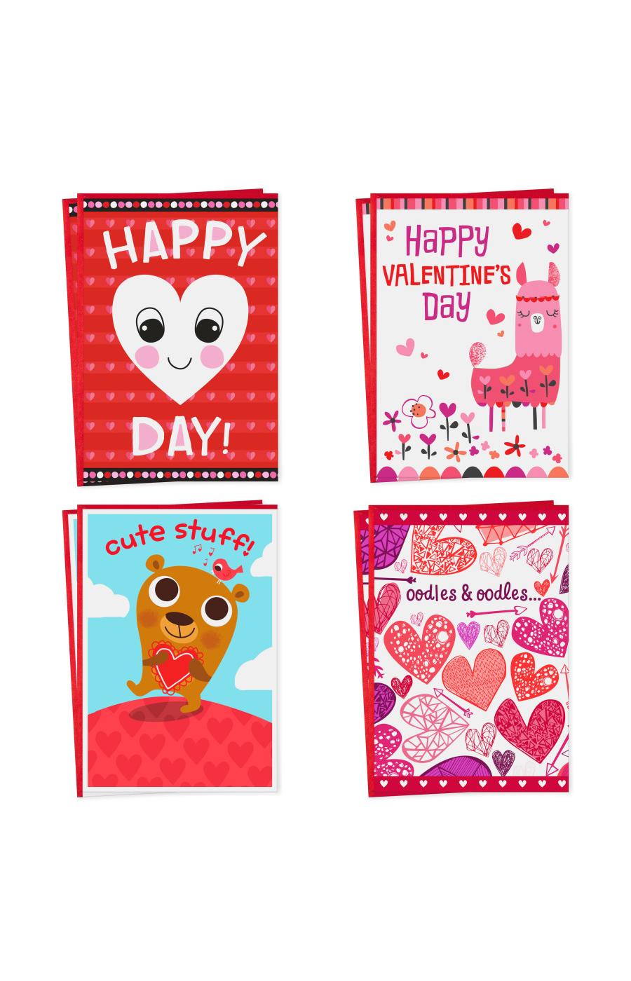 Hallmark Assorted Animals Valentine's Day Cards with Envelopes for Kids - S26, S13; image 1 of 7