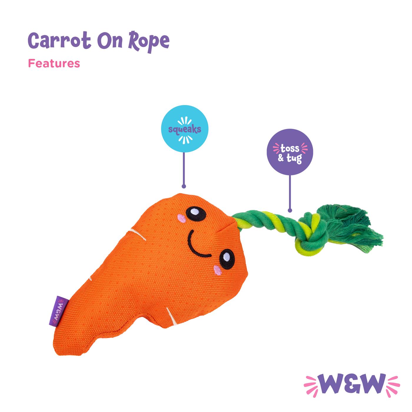 Woof & Whiskers Carrot On Rope; image 2 of 5