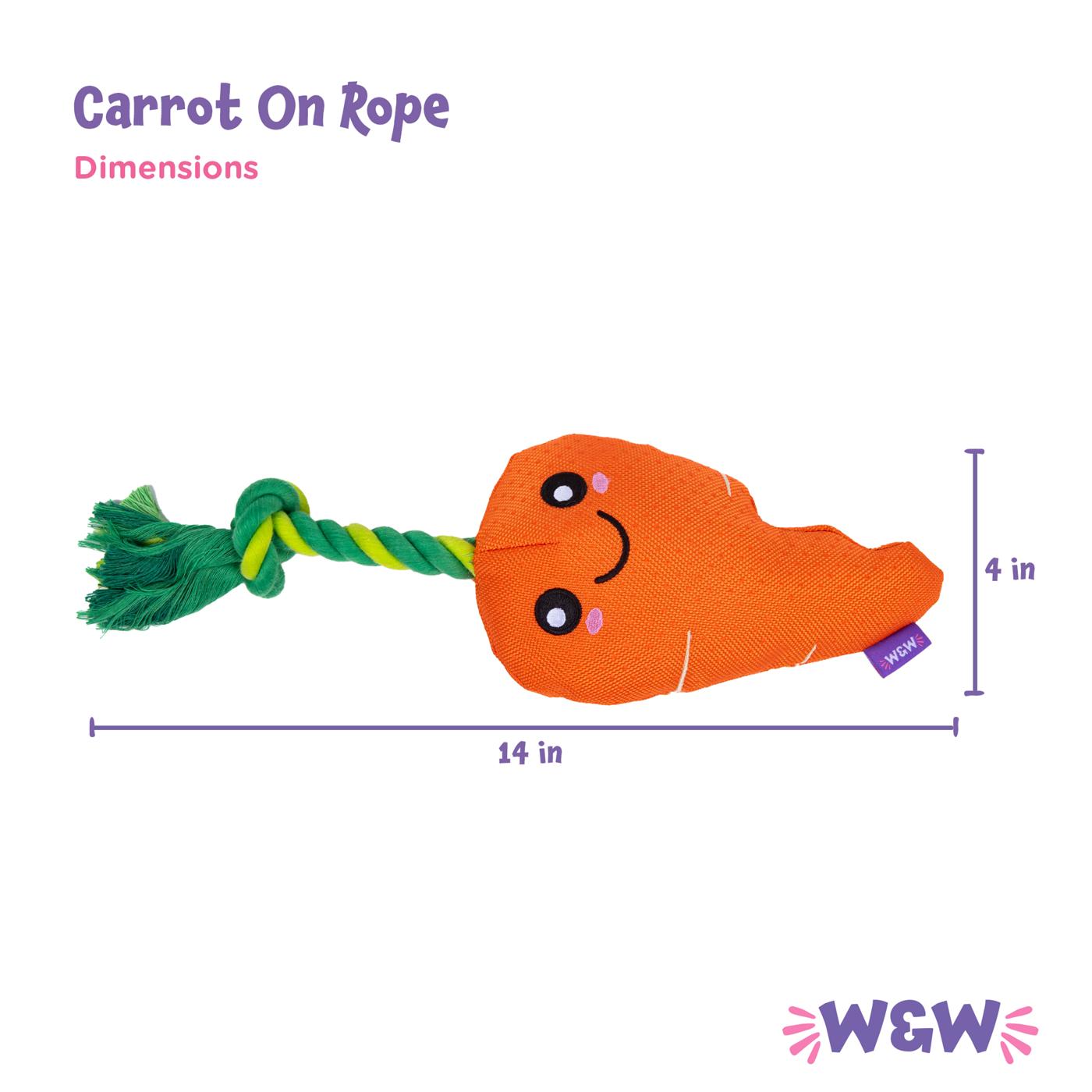 Woof & Whiskers Carrot On Rope; image 5 of 5