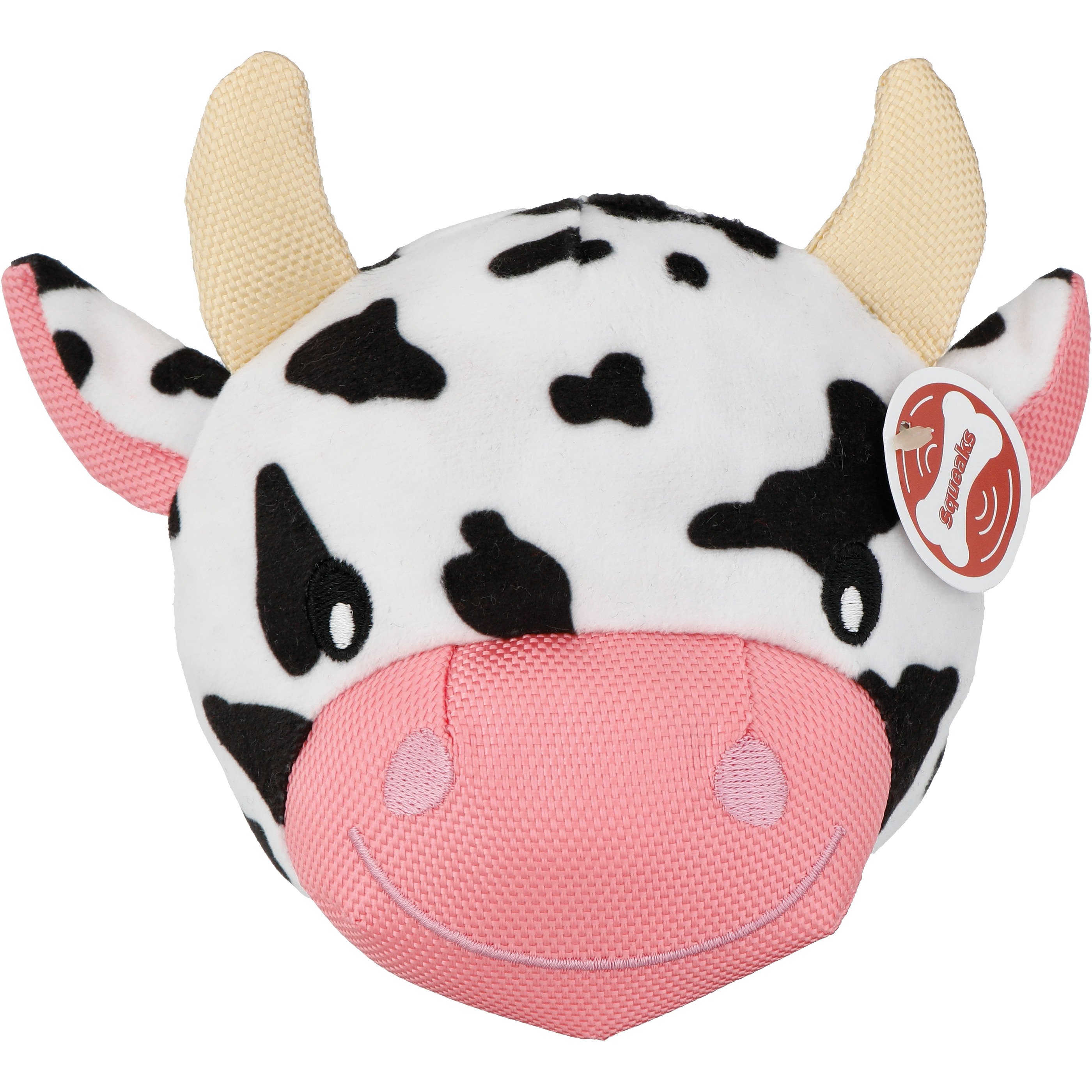 Woof & Whiskers Plush Dog Toy Cow Head Shop Plush toys at HEB