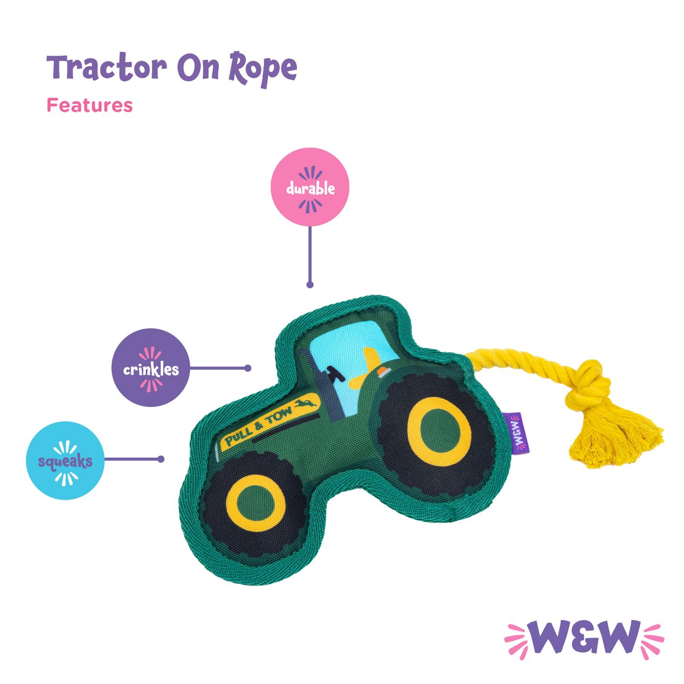 Woof & Whiskers Tractor On Rope; image 5 of 5