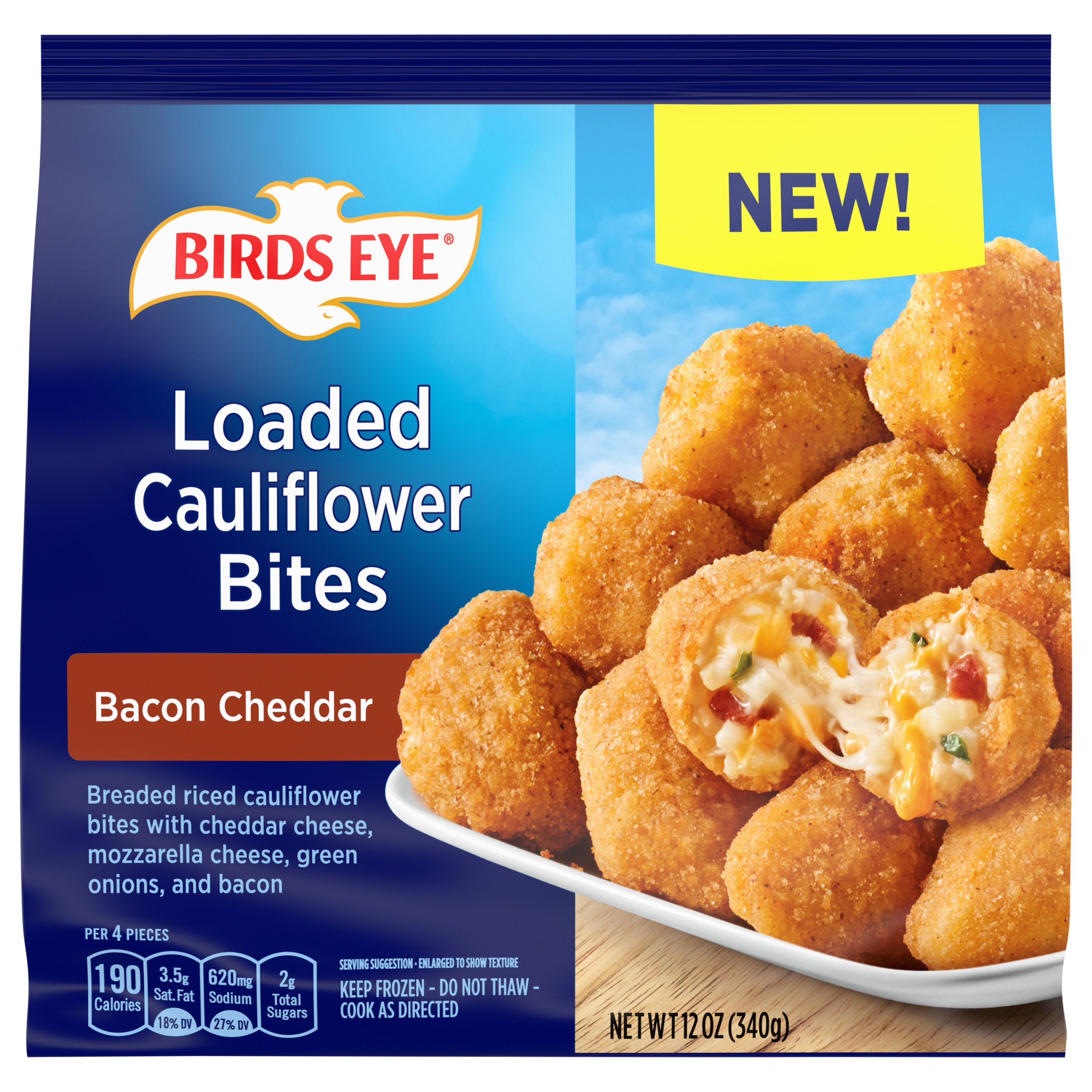 Birds Eye Frozen Loaded Cauliflower Bites Bacon Cheddar Shop