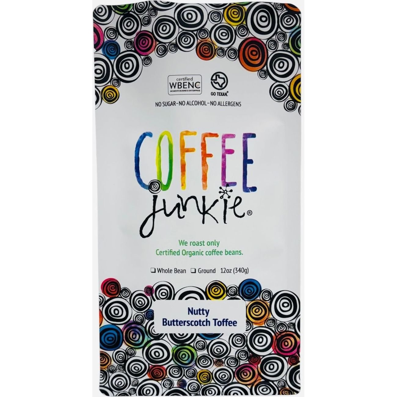 Coffee Junkie Nutty Butterscotch Toffee Ground Coffee Shop Coffee at