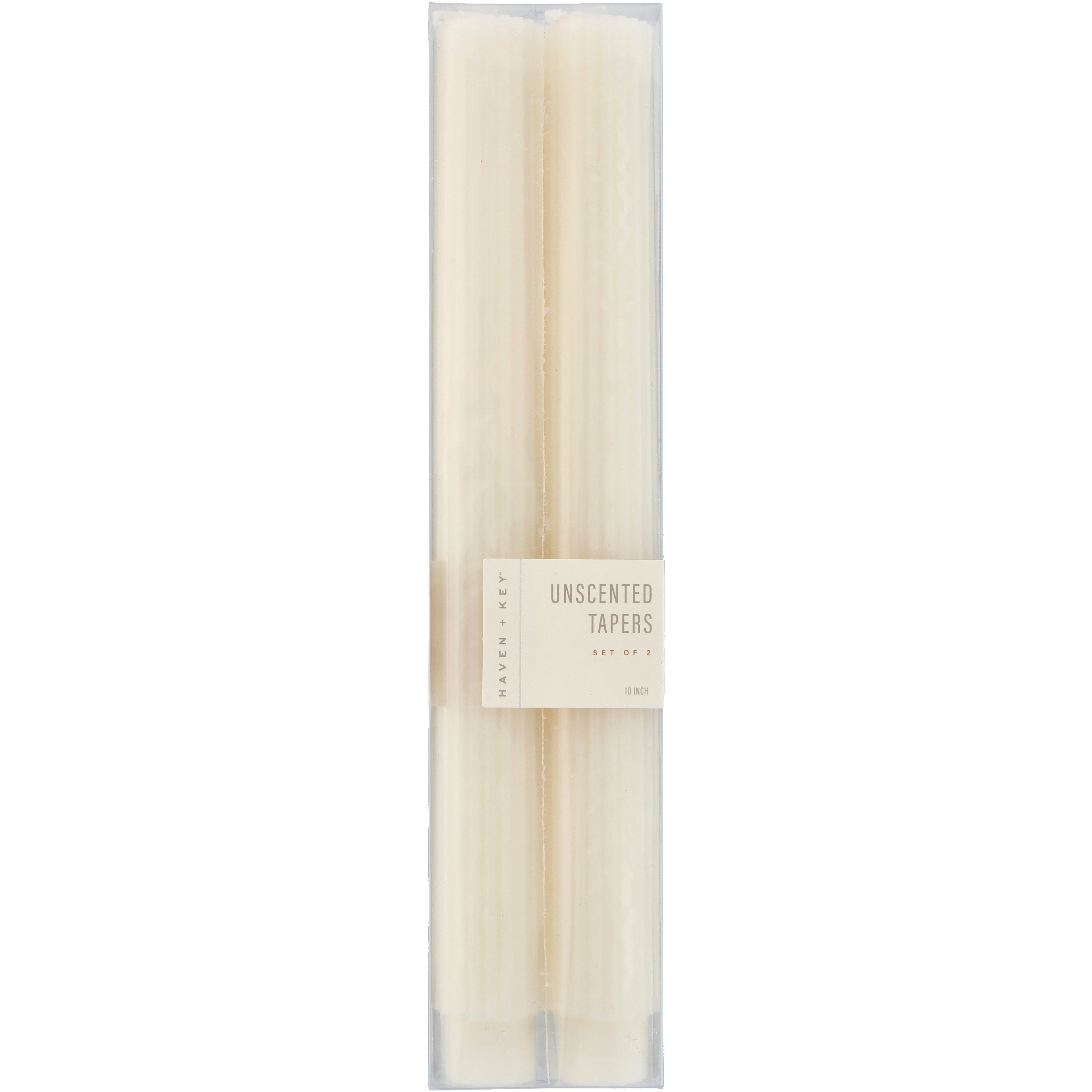 Haven + Key Unscented Taper Candles, 2 pk, 10"