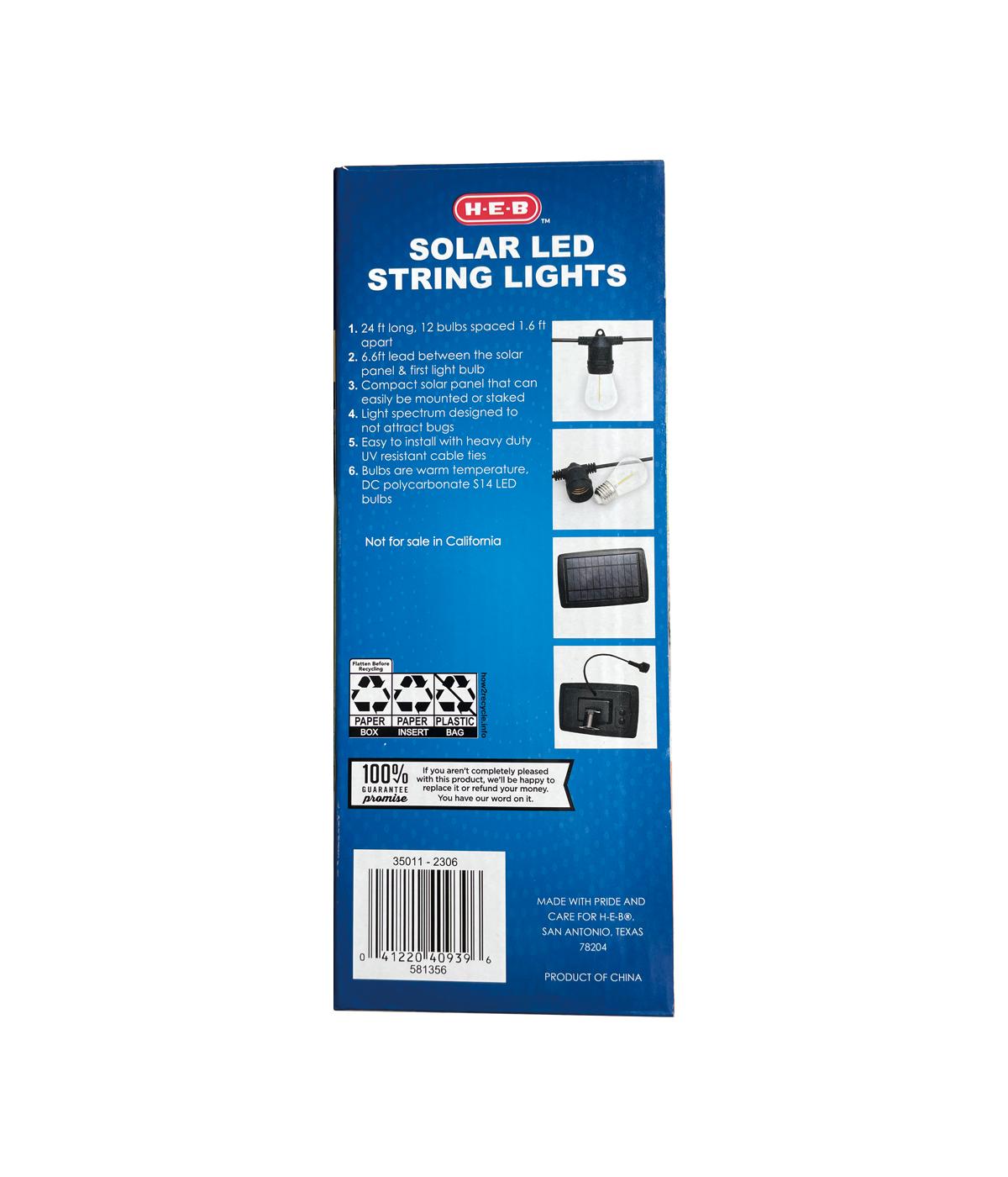HEB SolarPower LED String Lights Shop Seasonal decor at HEB