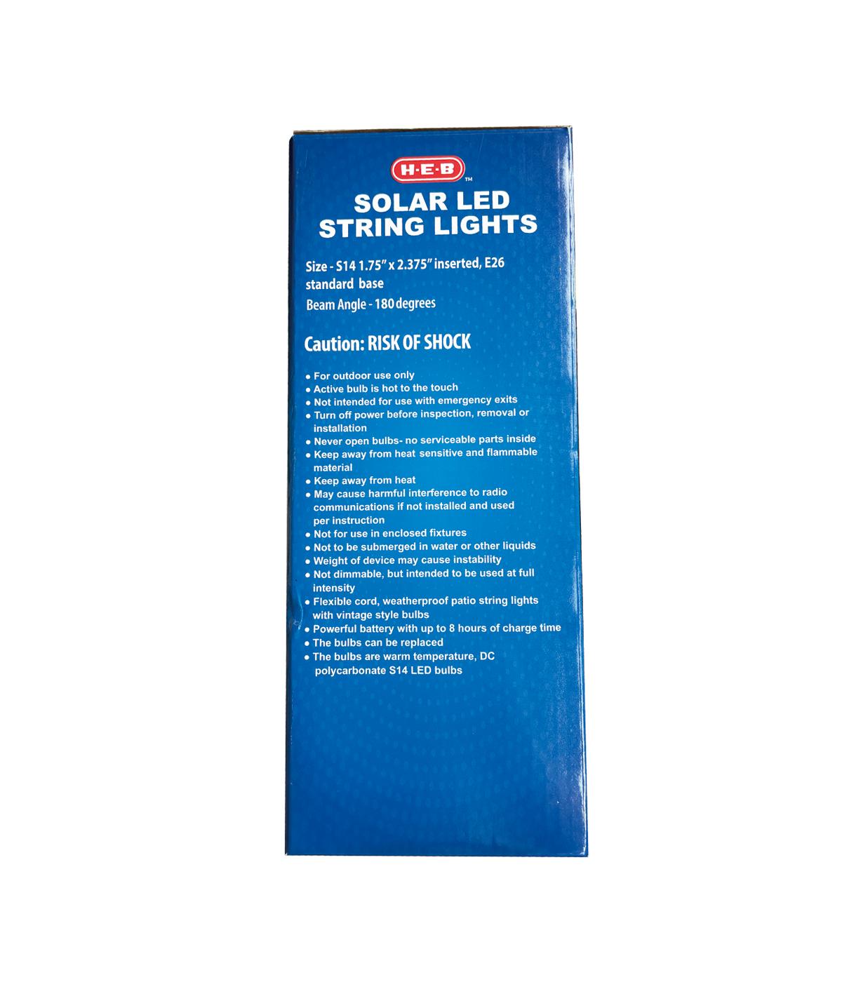 HEB SolarPower LED String Lights Shop Seasonal decor at HEB