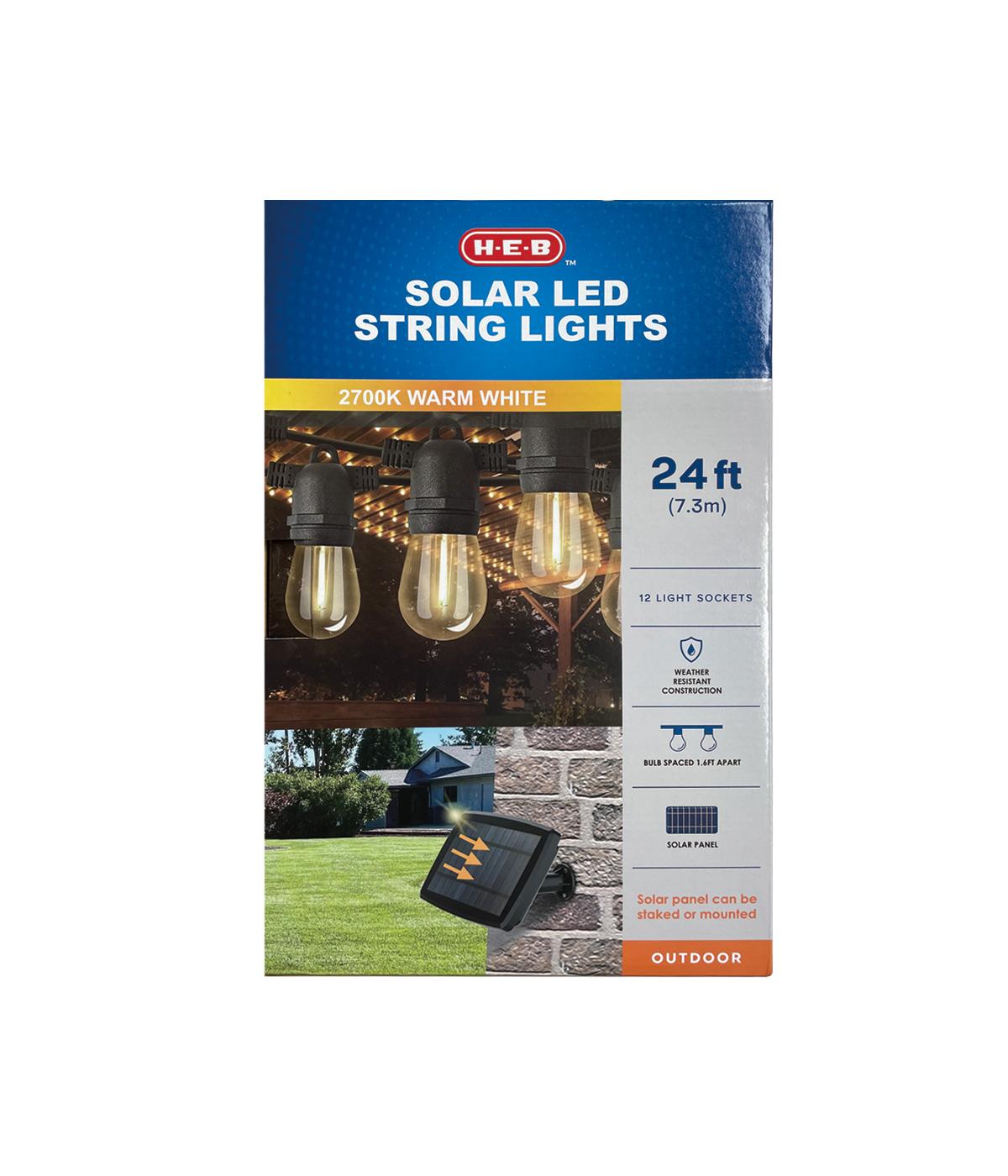 H-E-B Solar-Power LED String Lights; image 4 of 4