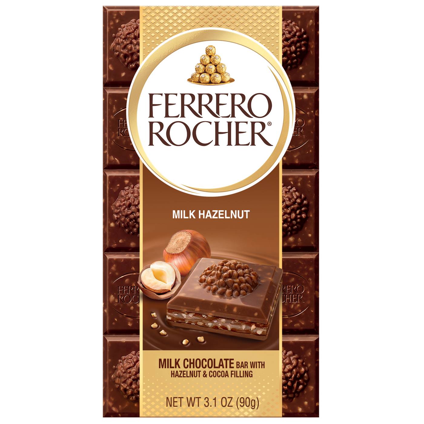 Ferrero Rocher Milk Hazelnut Chocolate Bar; image 1 of 4