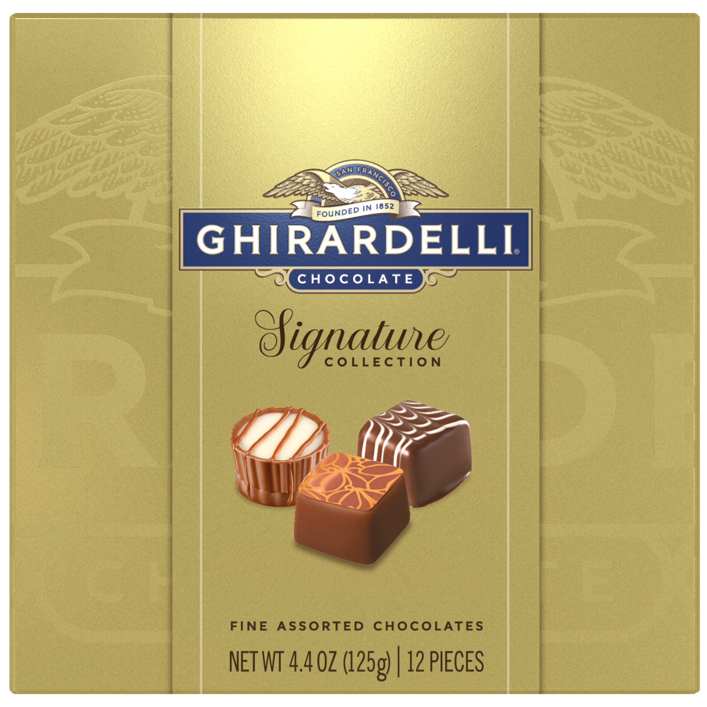 Ghirardelli Signature Collection Fine Assorted Chocolates in Gold Box