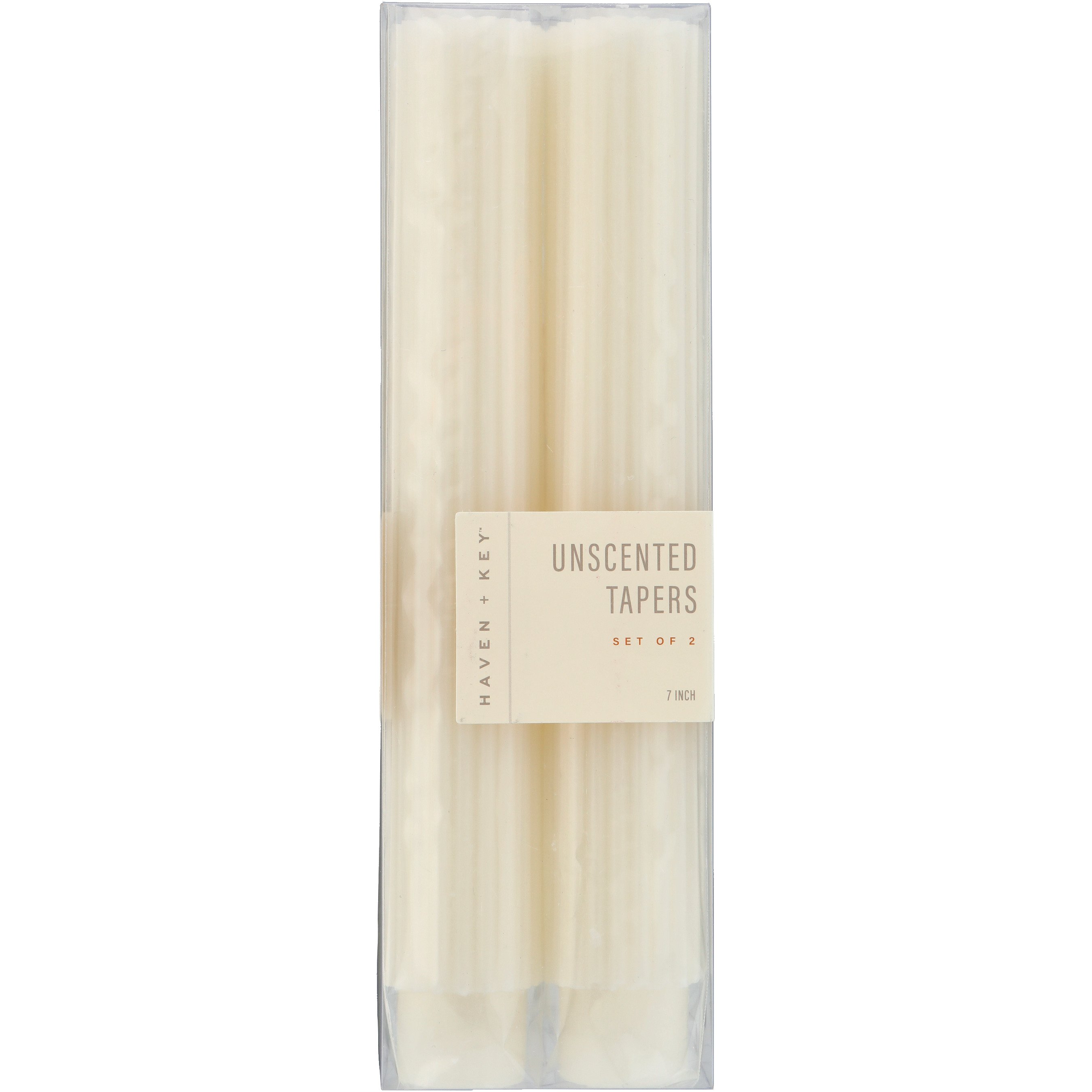 Haven + Key Unscented Taper Candles - White, 2 pk, 7"