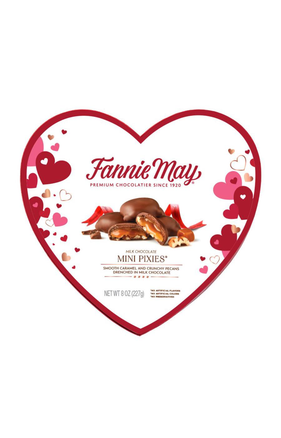 Fannie May Milk Chocolate Mini Pixies Valentine Heart Shape Gift Box; image 1 of 2