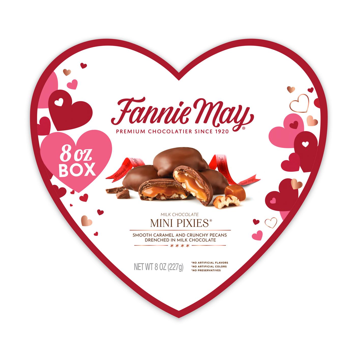 Fannie May Milk Chocolate Mini Pixies Valentine Heart Shape Gift Box; image 1 of 2