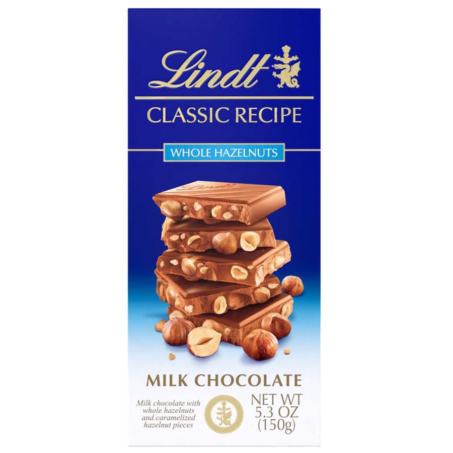 Lindt Milk Chocolate Hazelnut Classic Recipe Bar