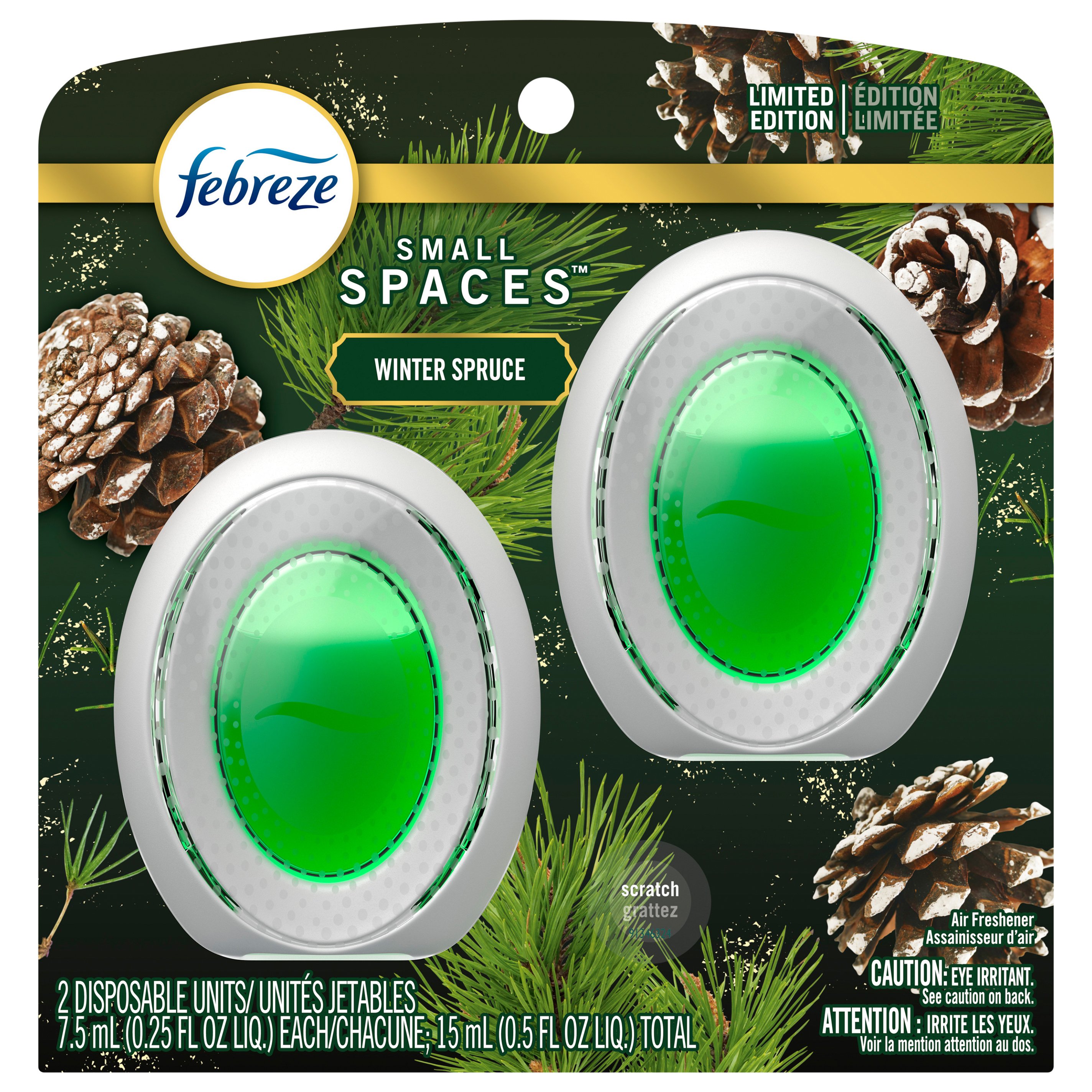 Febreze Small Spaces Winter Spruce Air Freshener Shop Air Fresheners Candles At H E B