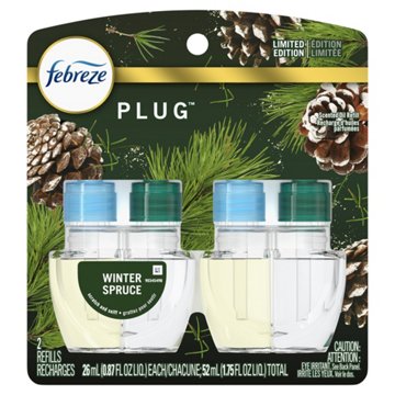 Febreze Plug Air Freshener Scented Oil Refills - Winter Spruce