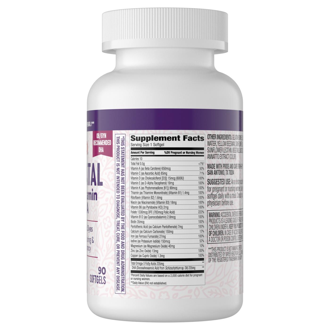 H-E-B Prenatal Multivitamin & DHA Softgels; image 3 of 6