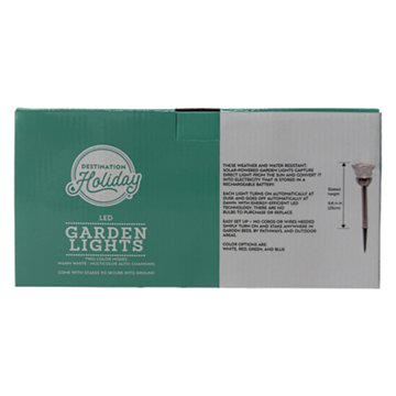 Destination Holiday Solar-Powered Color Changing Flower Shape Garden Light Stakes, 4 pk