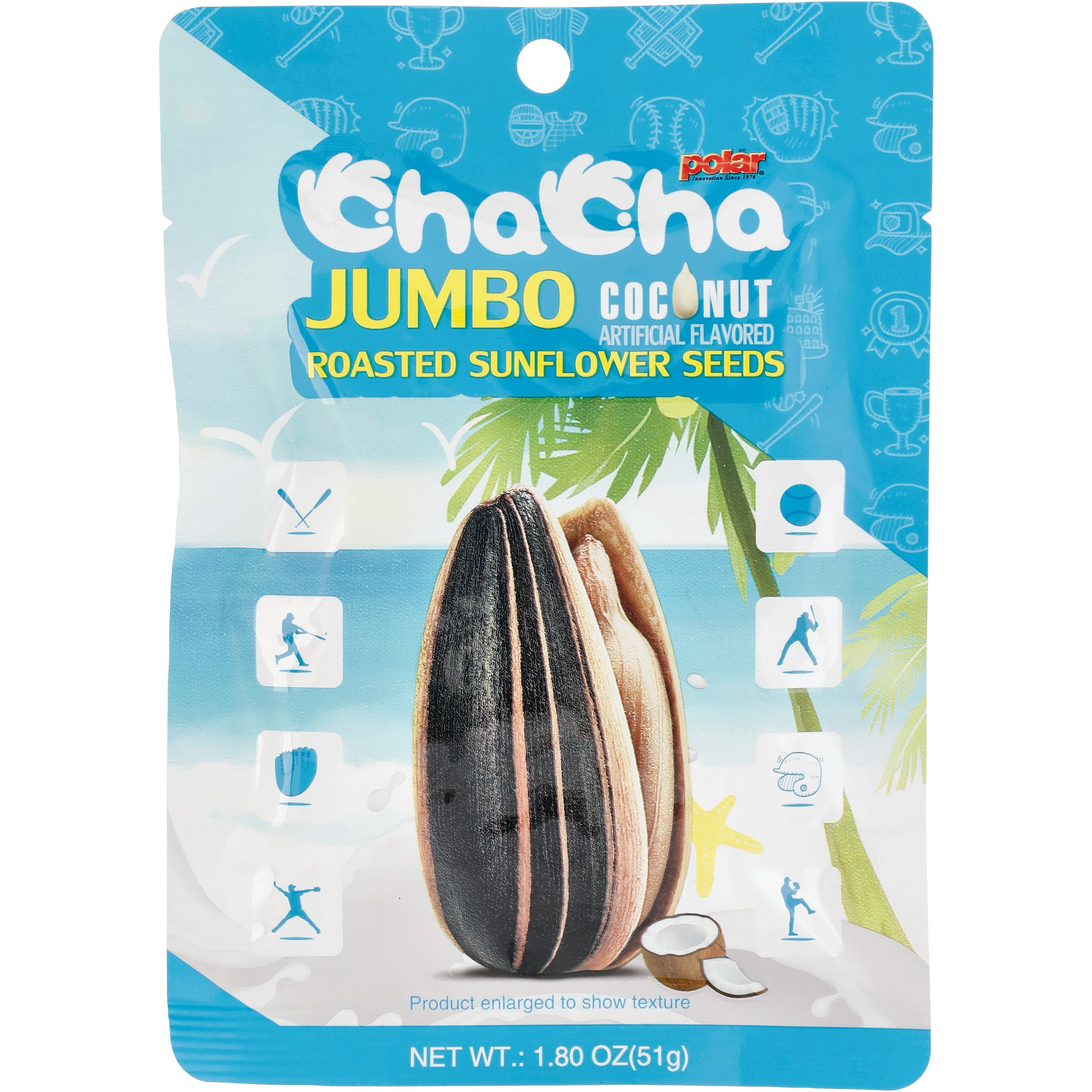 Chacha Coconut Jumbo Roasted Sunflower Seeds - Shop Chips at H-E-B