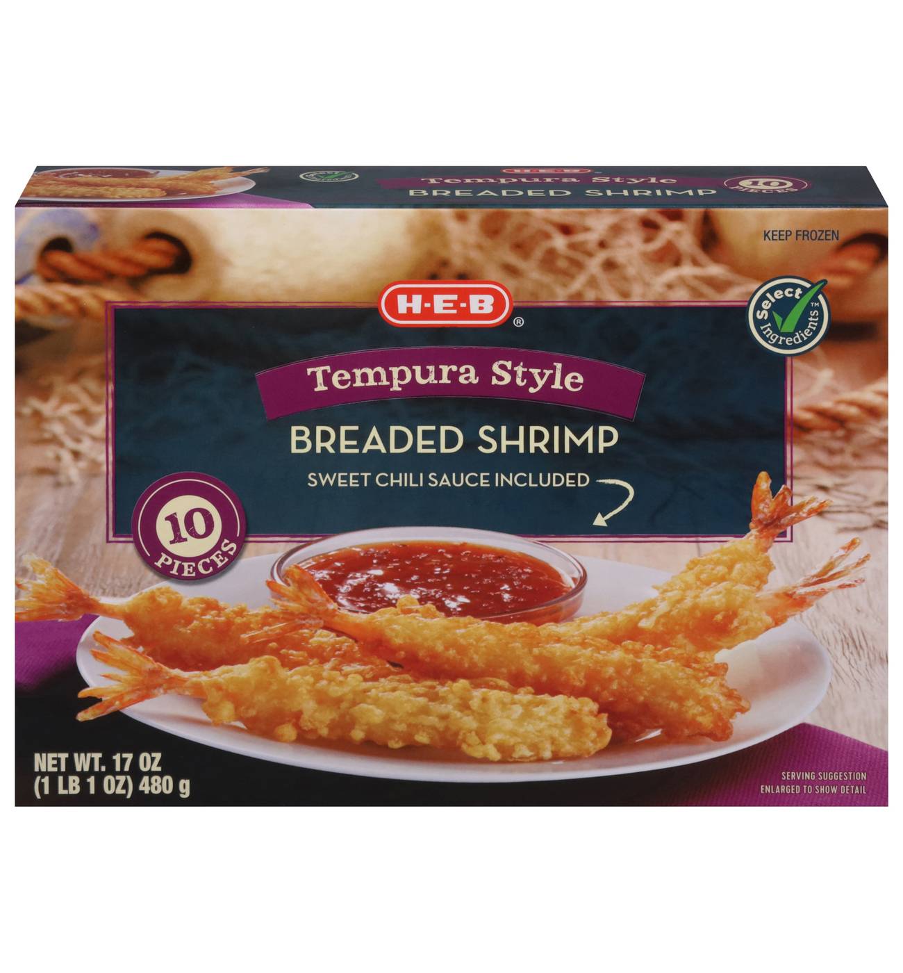 HEB Frozen TempuraStyle Breaded Shrimp with Sweet Chili Sauce Shop