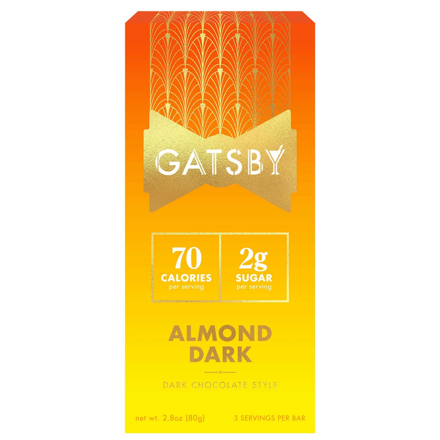 Gatsby Almond Dark Chocolate Style Bar Shop Candy at HEB