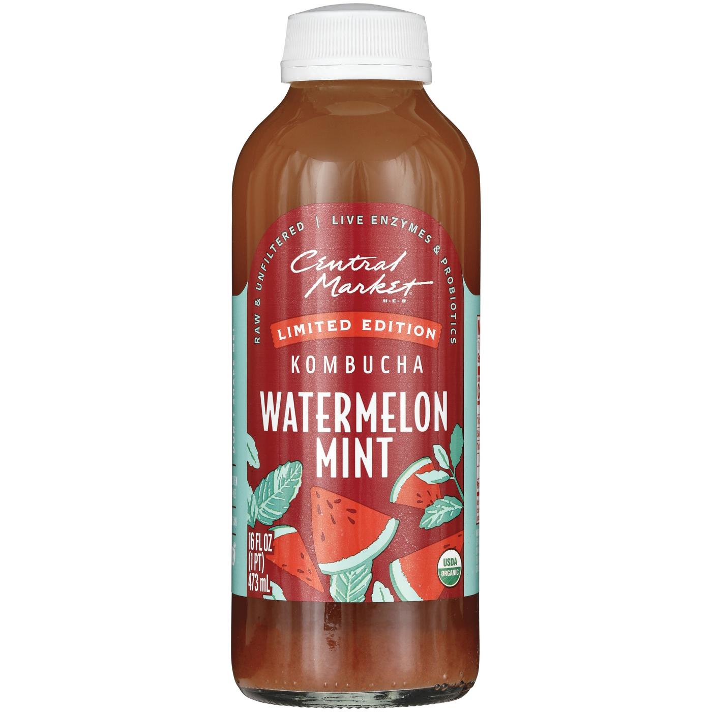 Central Market Organic Kombucha Watermelon Mint Shop Tea at HEB