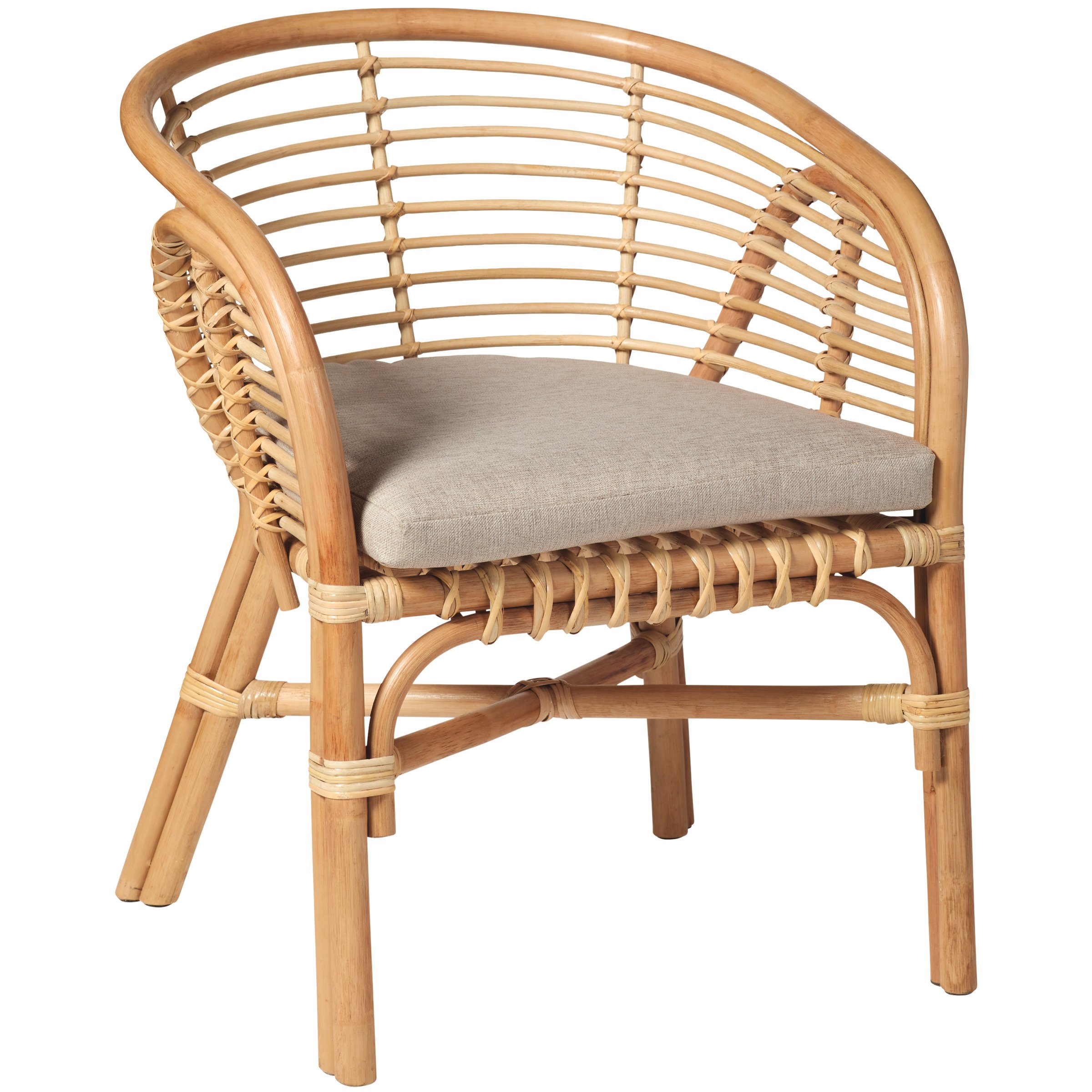 Haven + Key Rattan Chair - Cream Cushion - Shop Seasonal Decor at H-E-B