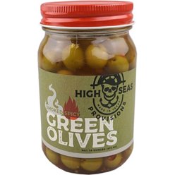 High Seas Smoked Green Olives, 16 oz | Central Market - Really
