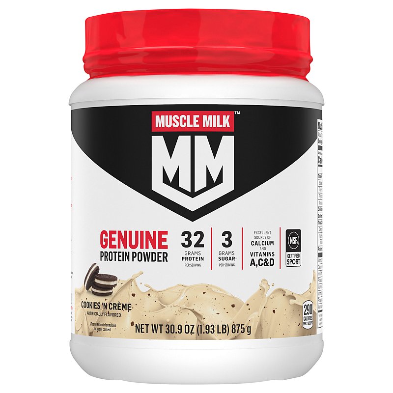 Muscle Milk Genuine Protein Powder - Cookies 'N Creme - Shop Diet ...