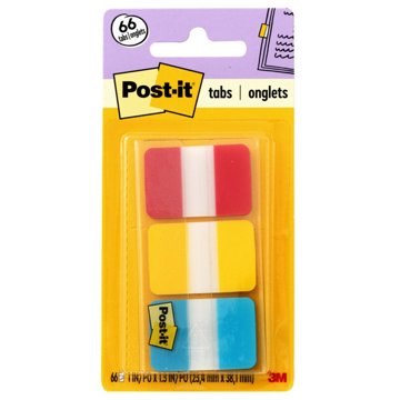 Post-it Durable Index Tabs - Assorted Colors, 66 Ct