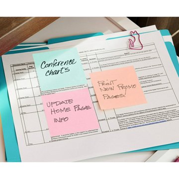 Post-it Super Sticky Notes Cube - Pastel Colors, 400 Ct, 3" x 3"