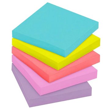 Post-it Super Sticky Notes Cube - Supernova Neon Collection, 450 Ct, 3" x 3"