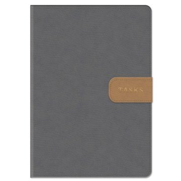 C.R. Gibson Leatherette Lined Journal with Magnetic Closure - Gray