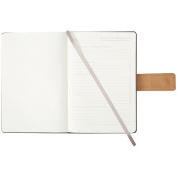 C.R. Gibson Leatherette Lined Journal with Magnetic Closure - Gray