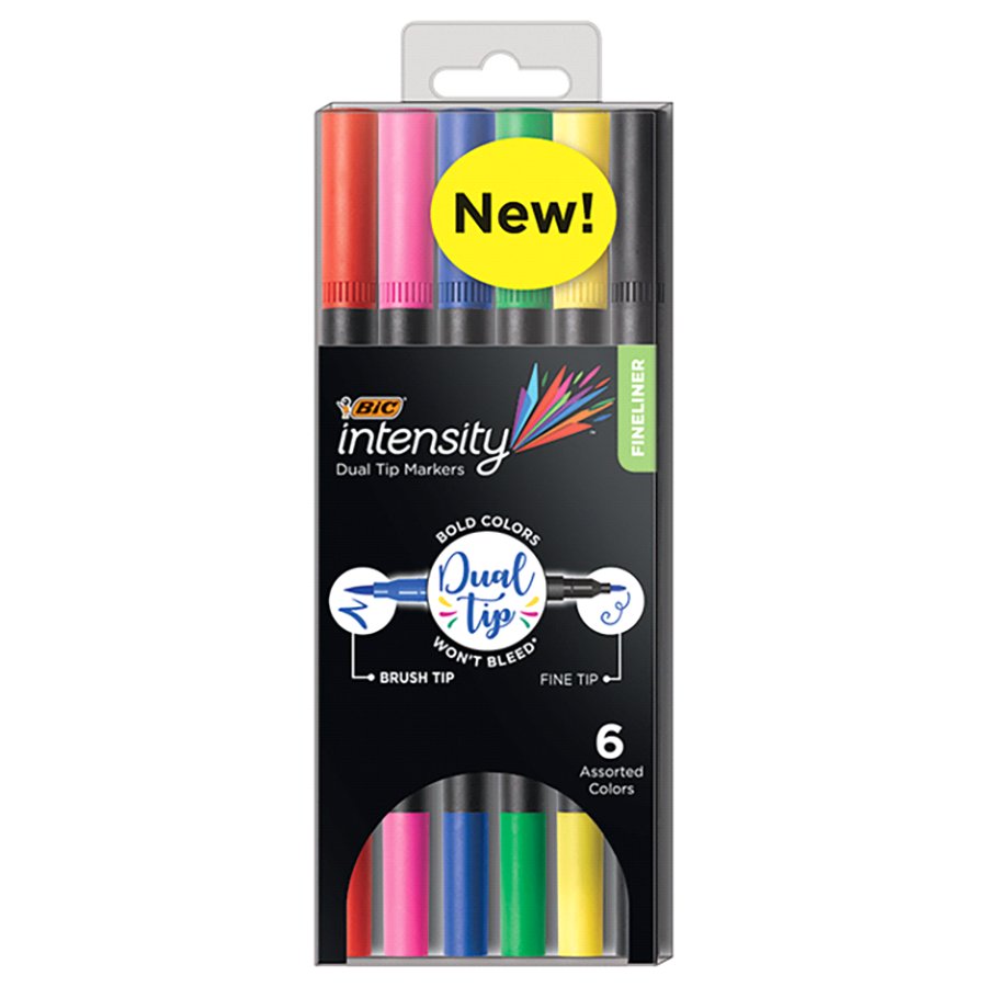 Bic Intensity 2-in-1 Dual Tip Fineliners - Assorted Ink - Shop Highlighters  & Dry-Erase at H-E-B