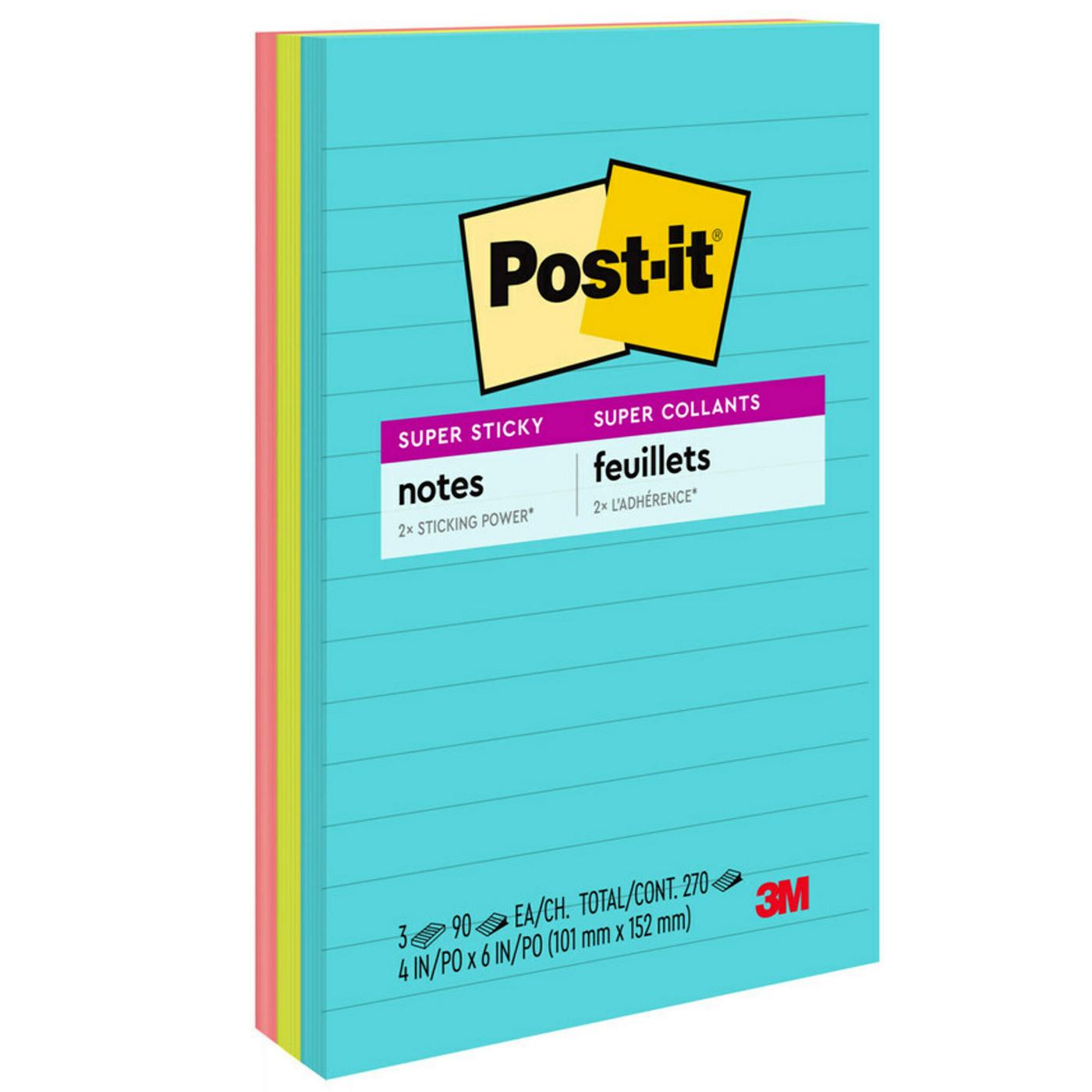 Post-it Super Sticky Lined Notes - Supernova Neon Collection, 270 Ct; image 3 of 3