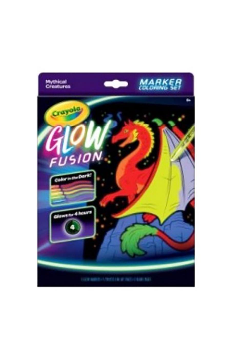 Crayola Mythical Creatures Glow Fusion Marker Coloring Set - 74-7491