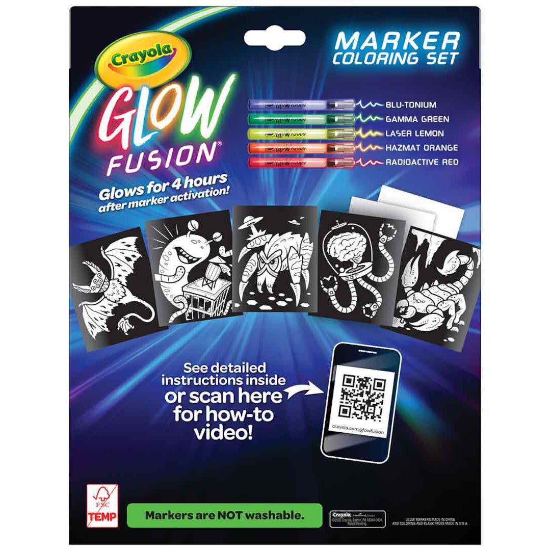 MCA Store - Glow Fusion Marker Coloring Set