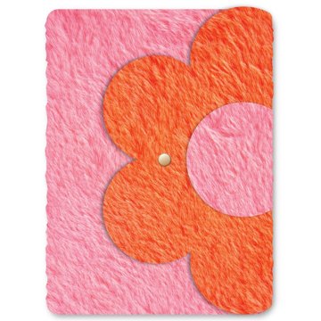 C.R. Gibson Flower Tri-Fold Furry Lined Journal