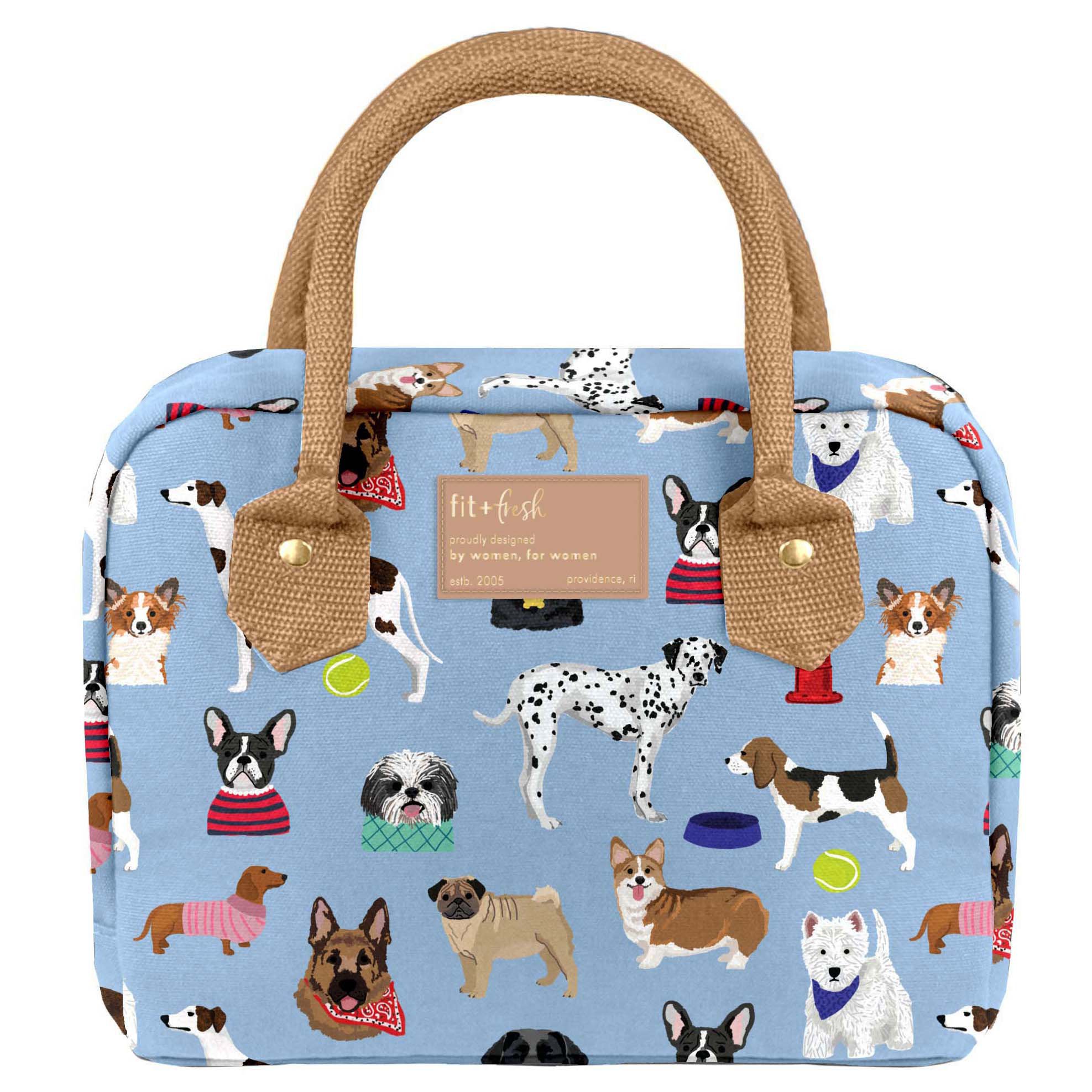 Fit & Fresh Bloomington Dog Breeds Lunch Bag - Blue