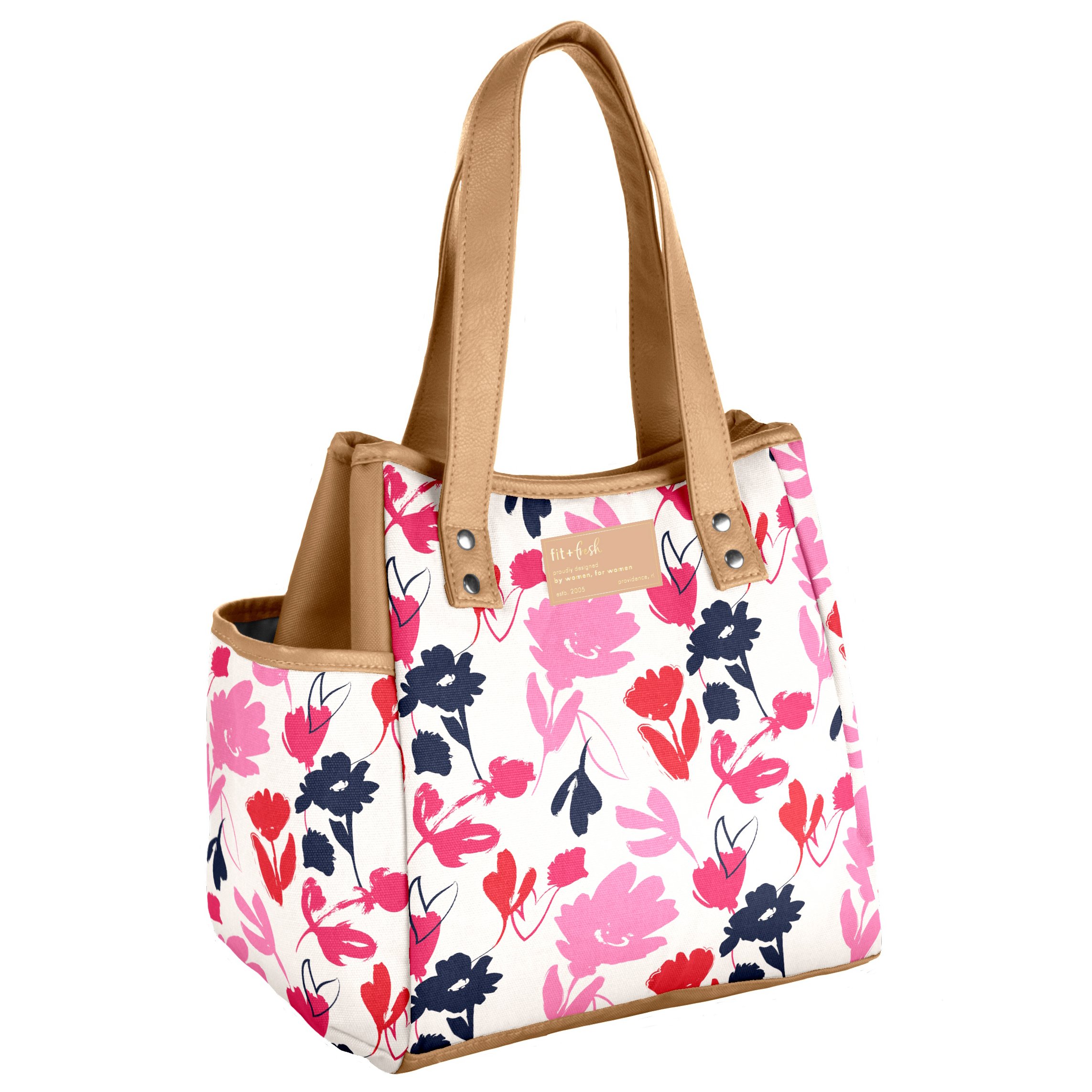 Cotton Linen Lunch Insulated BaCotton Linen Lunch Insulated Bag Cute  Printing Sack Lunch Bag for Women - Pink