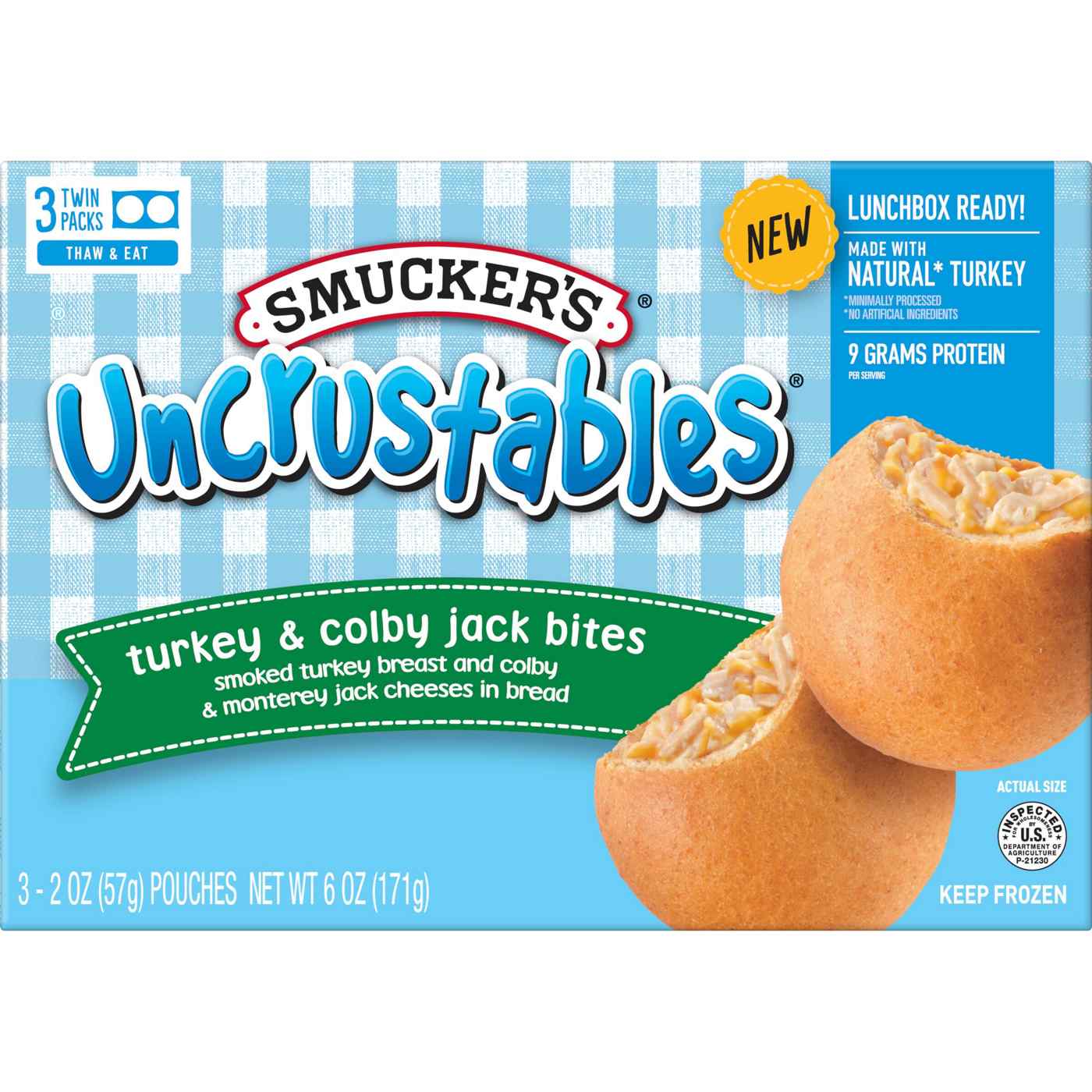 Smucker's Uncrustables Turkey & Colby Jack Bites; image 1 of 3