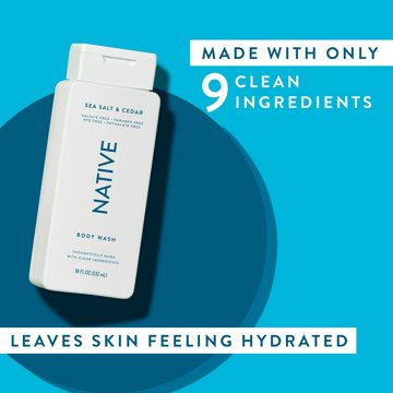 Native Body Wash - Sea Salt & Cedar, 18 oz