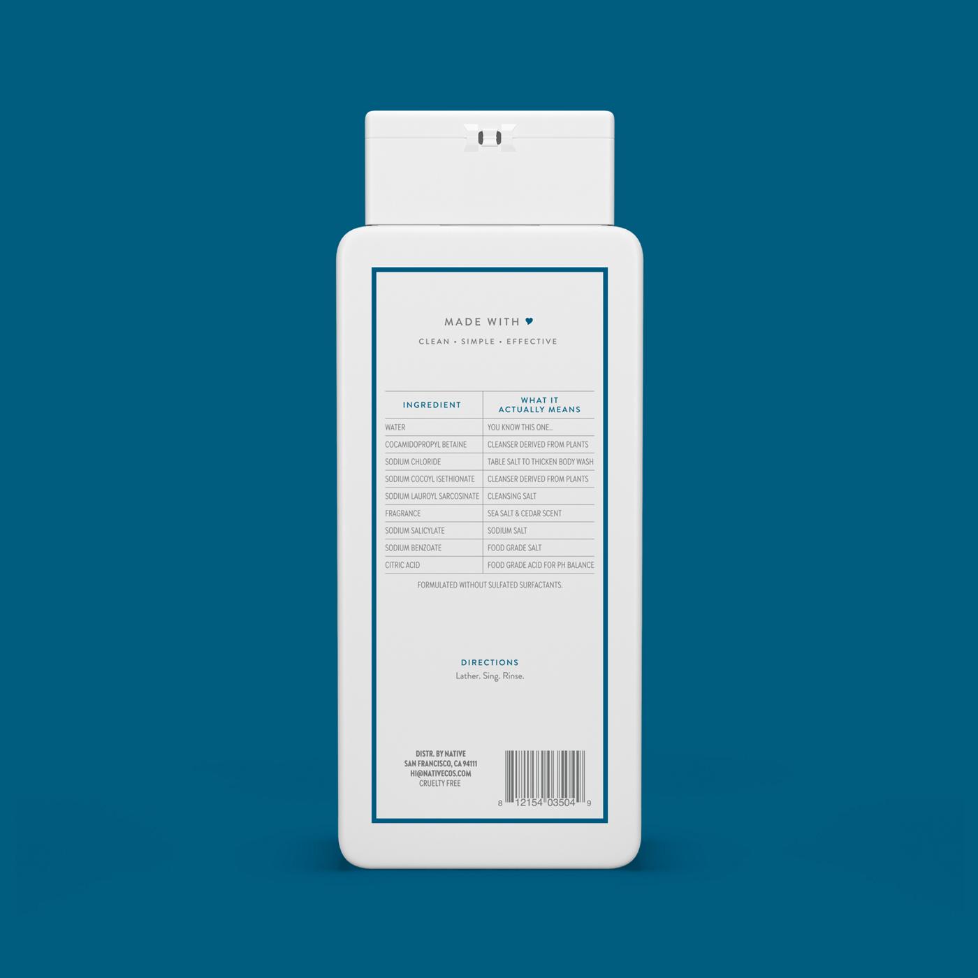 Native Body Wash - Sea Salt & Cedar; image 5 of 9